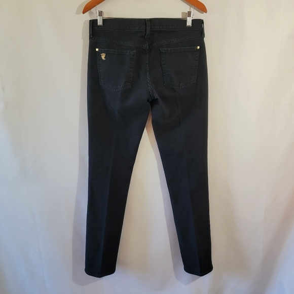 7FAM x EVAN YURMAN ROXANNE Jeans Sz 29 Black Mid Rise Skinny Goth Wimshygoth USA - Picture 2 of 12